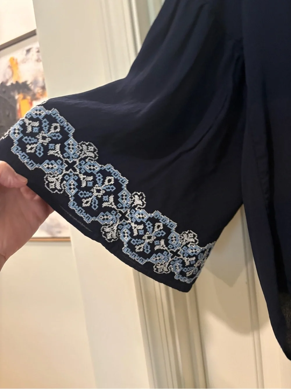 Karen Kane flowy navy