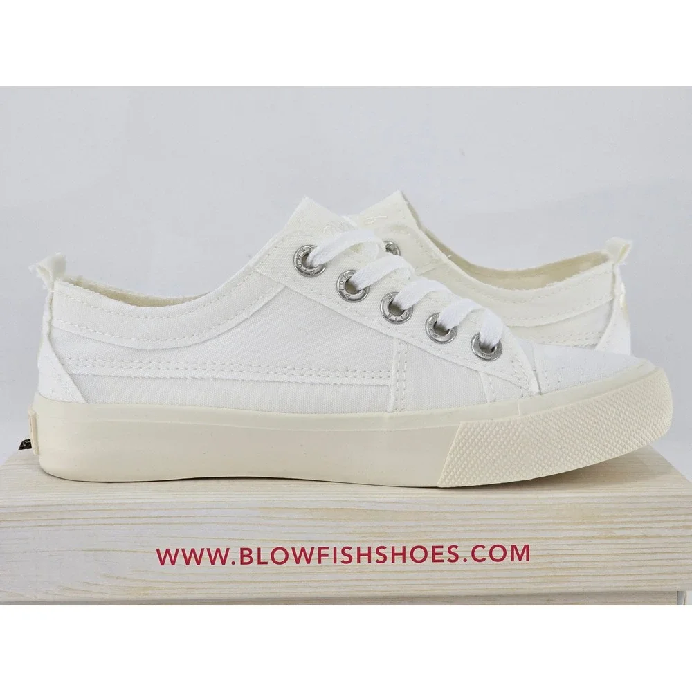 Blowfish V Sadie 1-K Kids Sneakers Size 3 White Canvas Daisy Floral - New