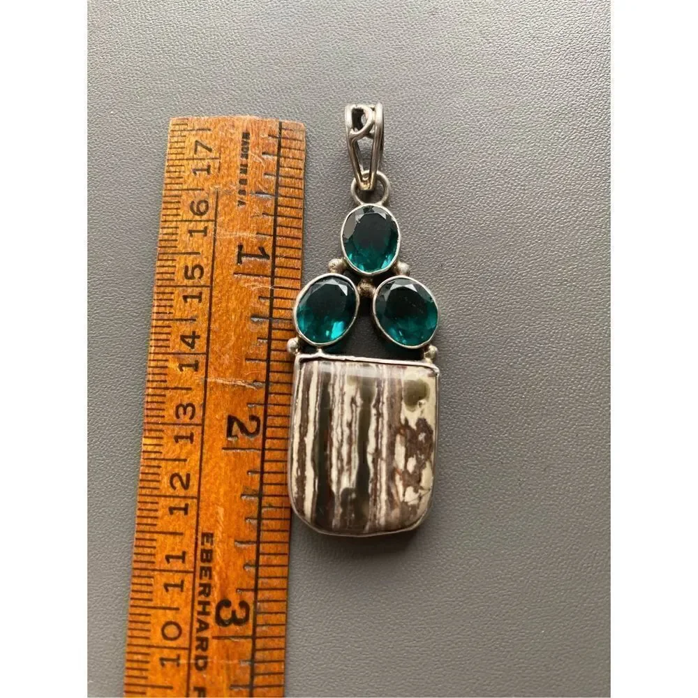 zebra jasper sterling silver