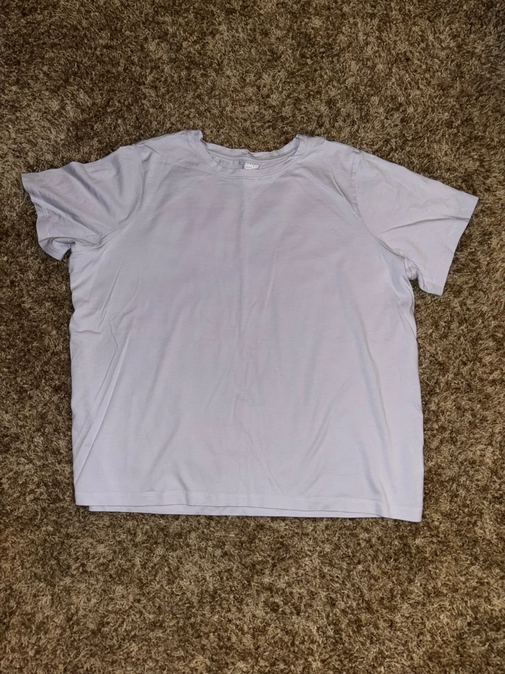 Lands End Women’s Supima Cotton Relaxed Fit Crew Neck T-Shirt in Light Lavender