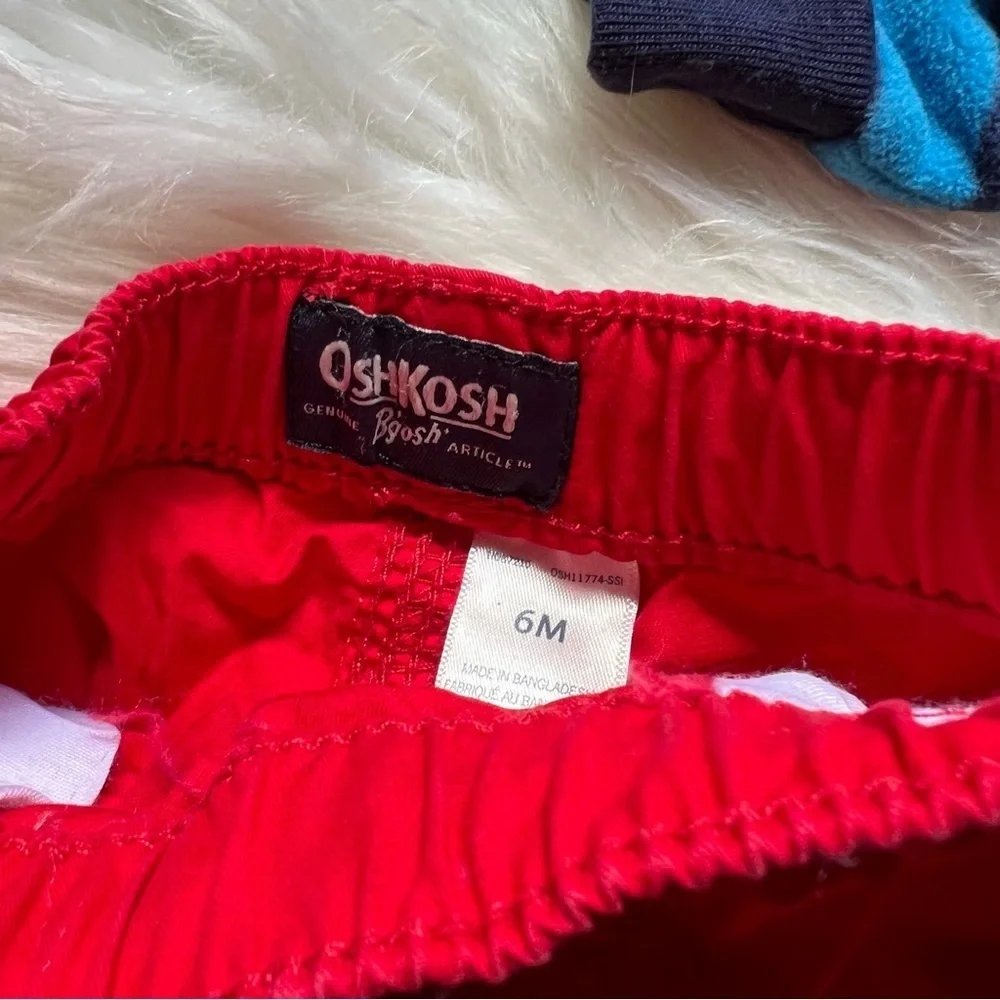 3‎ pc Carter’sFleece Pajamas|Oshkosh red shorts|Marvel romper sizes 3-6 months