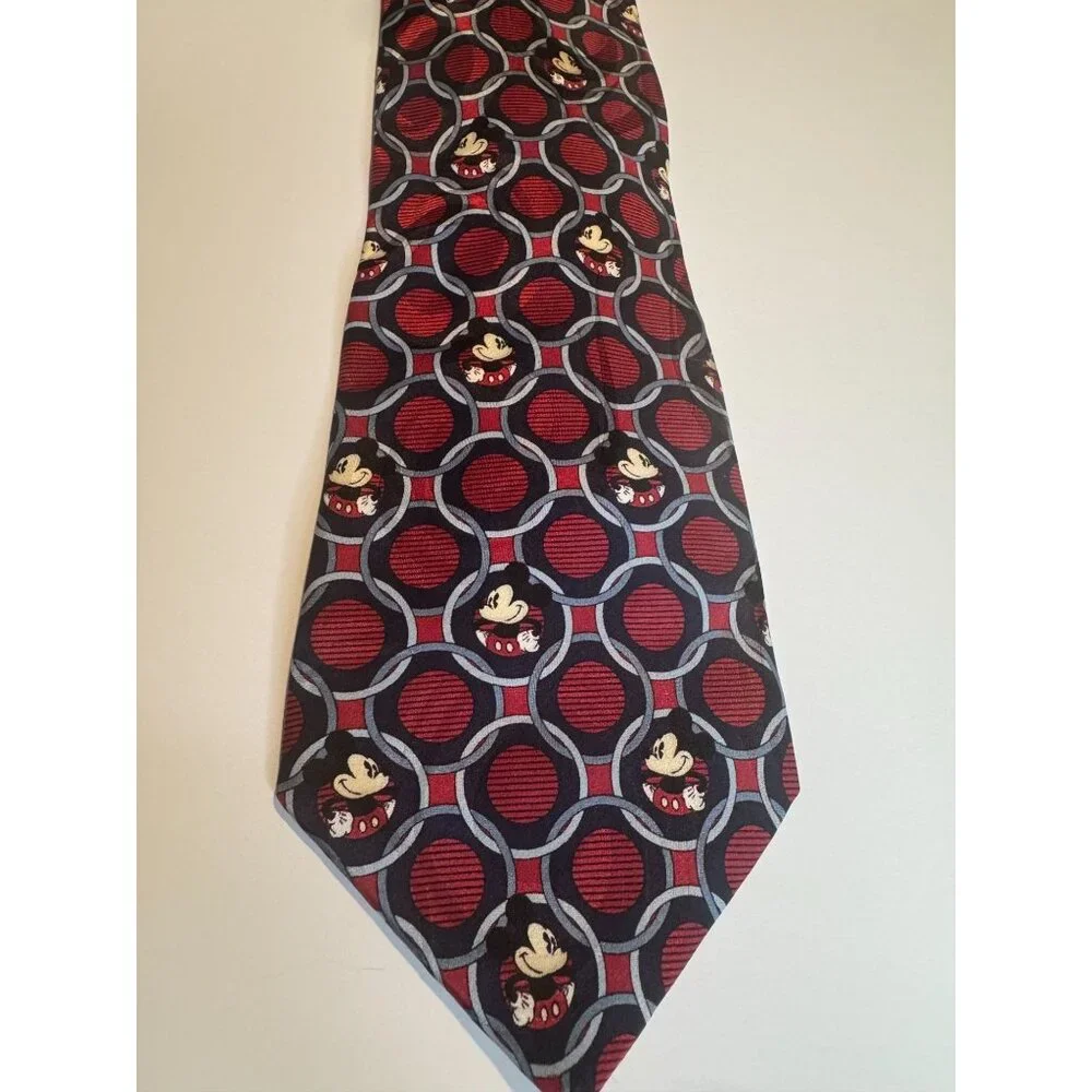 Rare Vintage Disney Mickey Mouse Silk Tie‎ – Made in Korea – 100% Silk