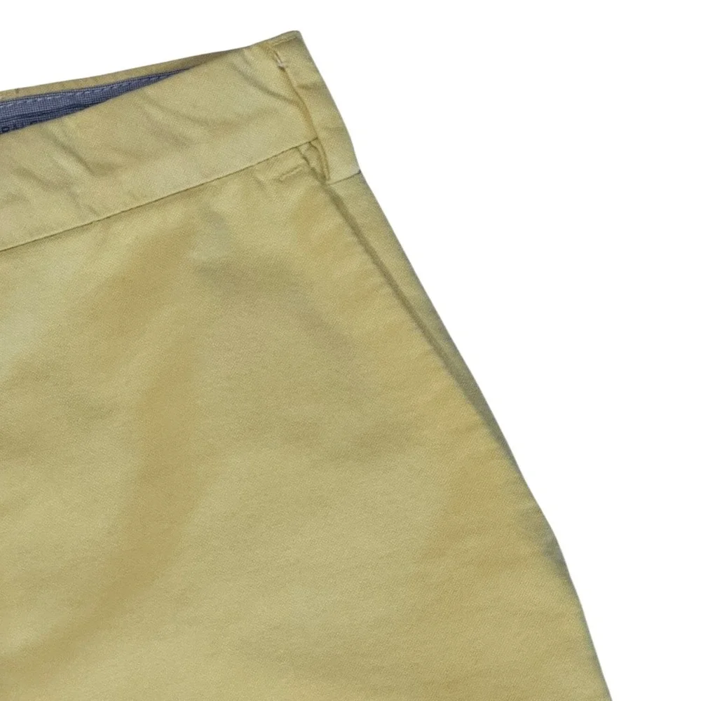 Polo Ralph Lauren Mens Yellow Chino Shorts Size 36 Cotton Classic Fit Flat Front