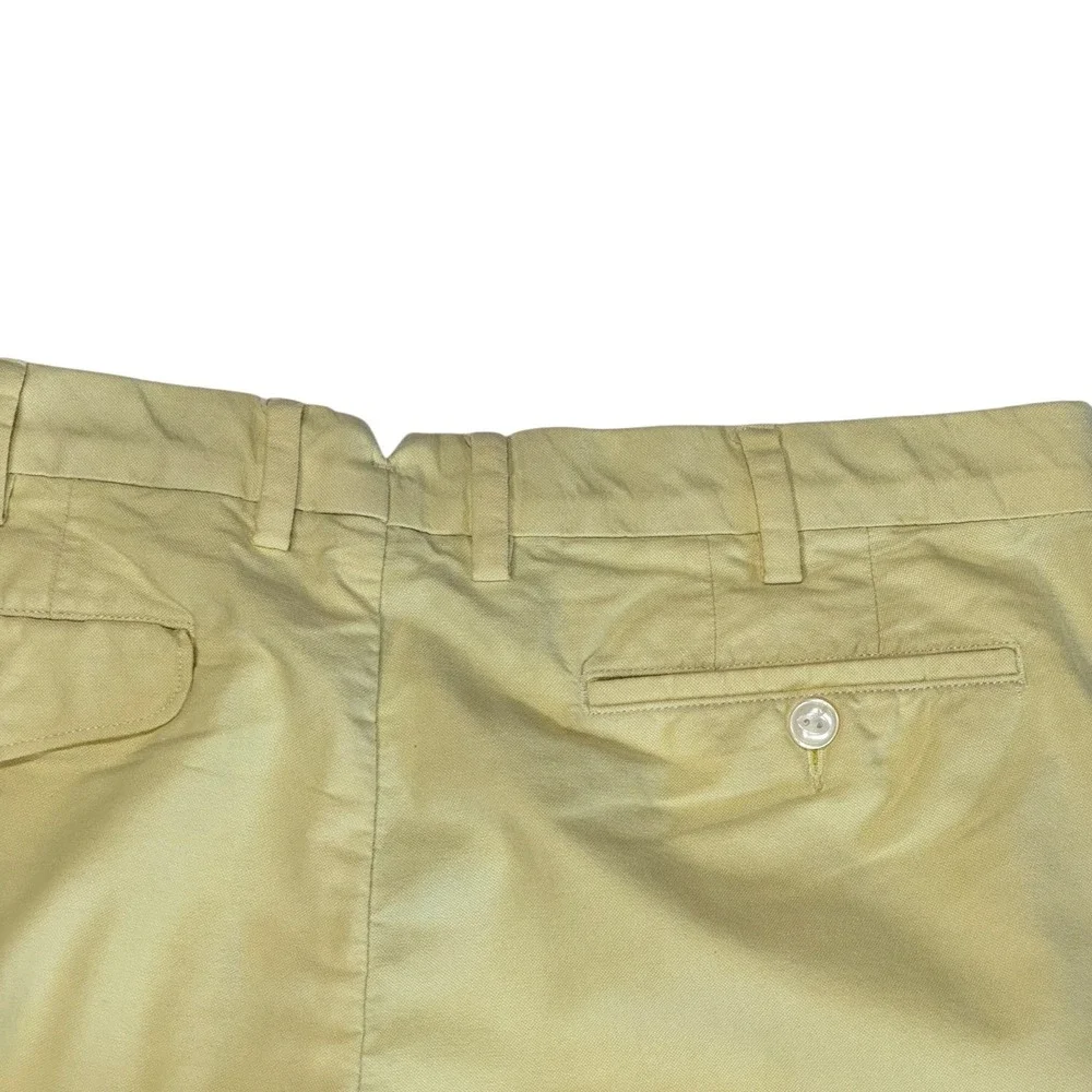 Polo Ralph Lauren Mens Yellow Chino Shorts Size 36 Cotton Classic Fit Flat Front