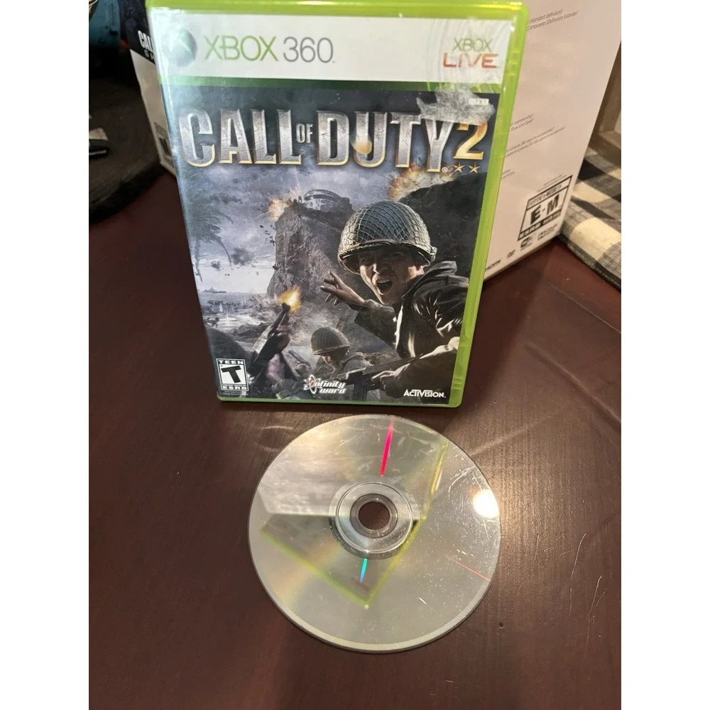 Call of Duty 2 (Xbox 360)‎ CIB! Case, Inserts & Game Have Been Well-cared For!