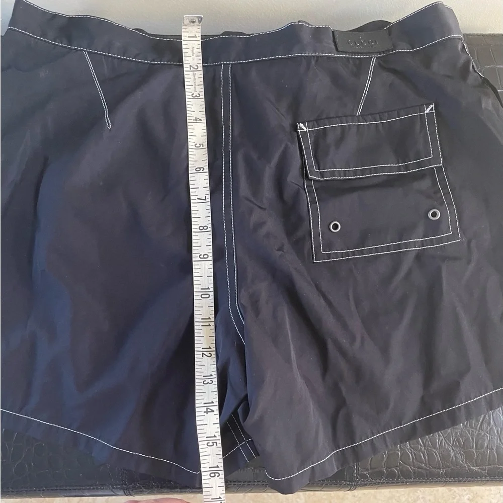 Gucci Women’s Black Swim Shorts with White Contrast Stitching
