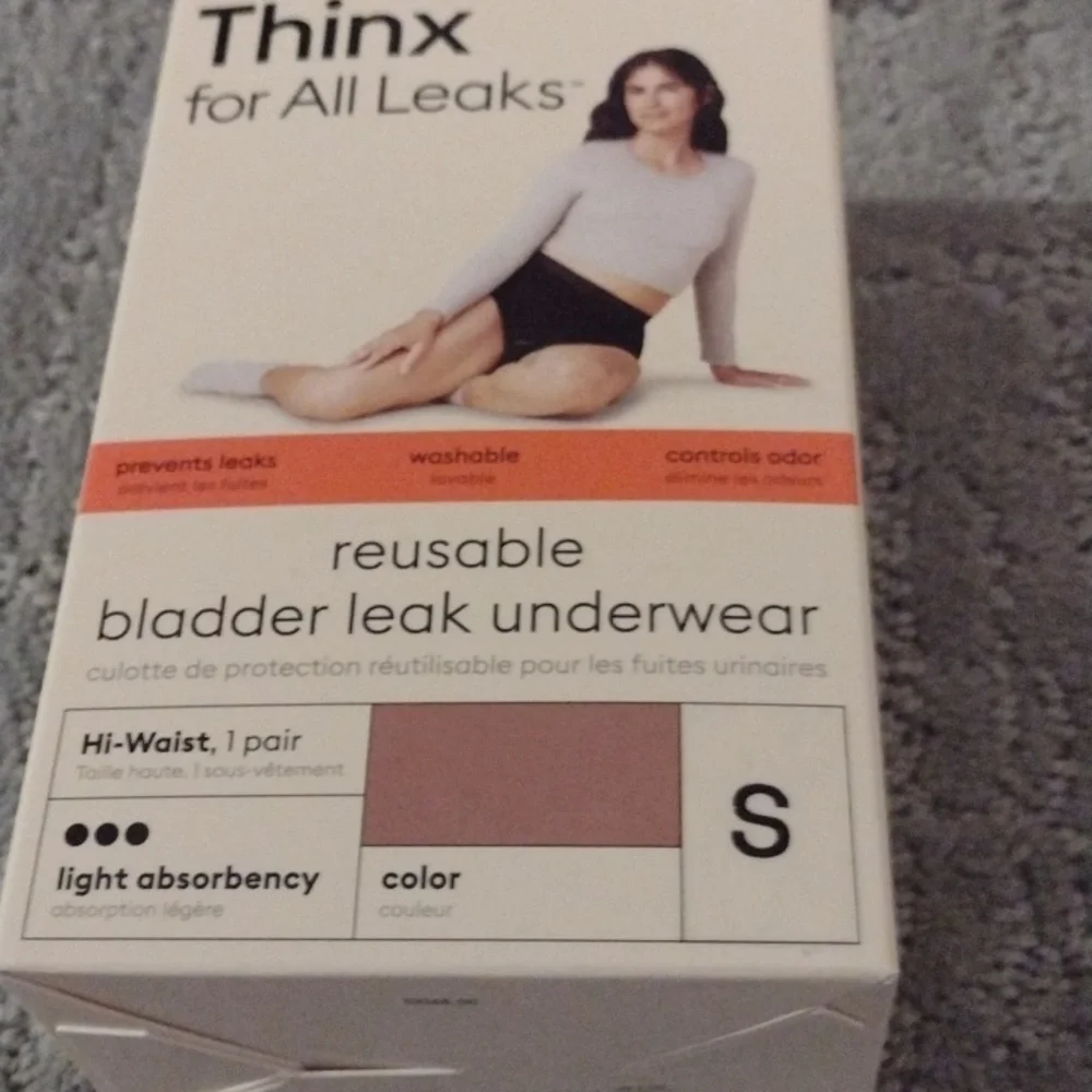 DEAL!!  THINX Reusable Bladder Leak Underwear , Rose High Waist S, 🆕