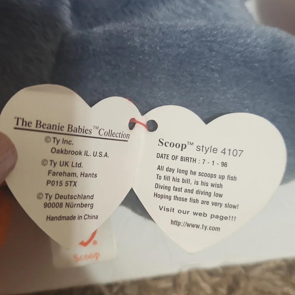 TY Beanie Babies Ocean Set, Inky, Jolly, Scoop, And Mini Tusk