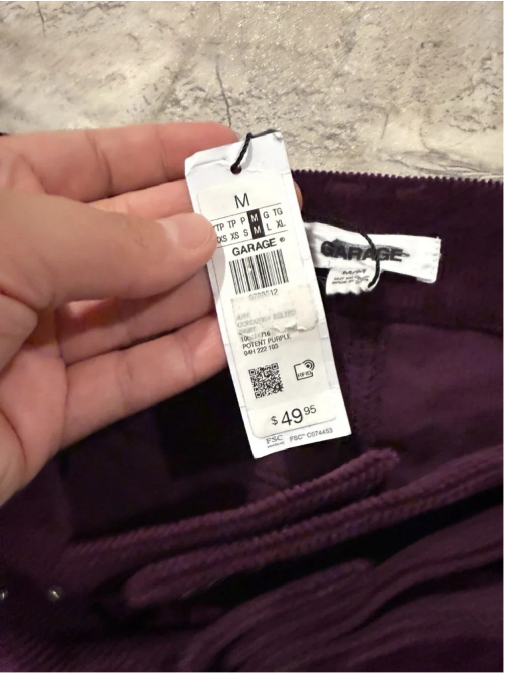 Garage nwt size