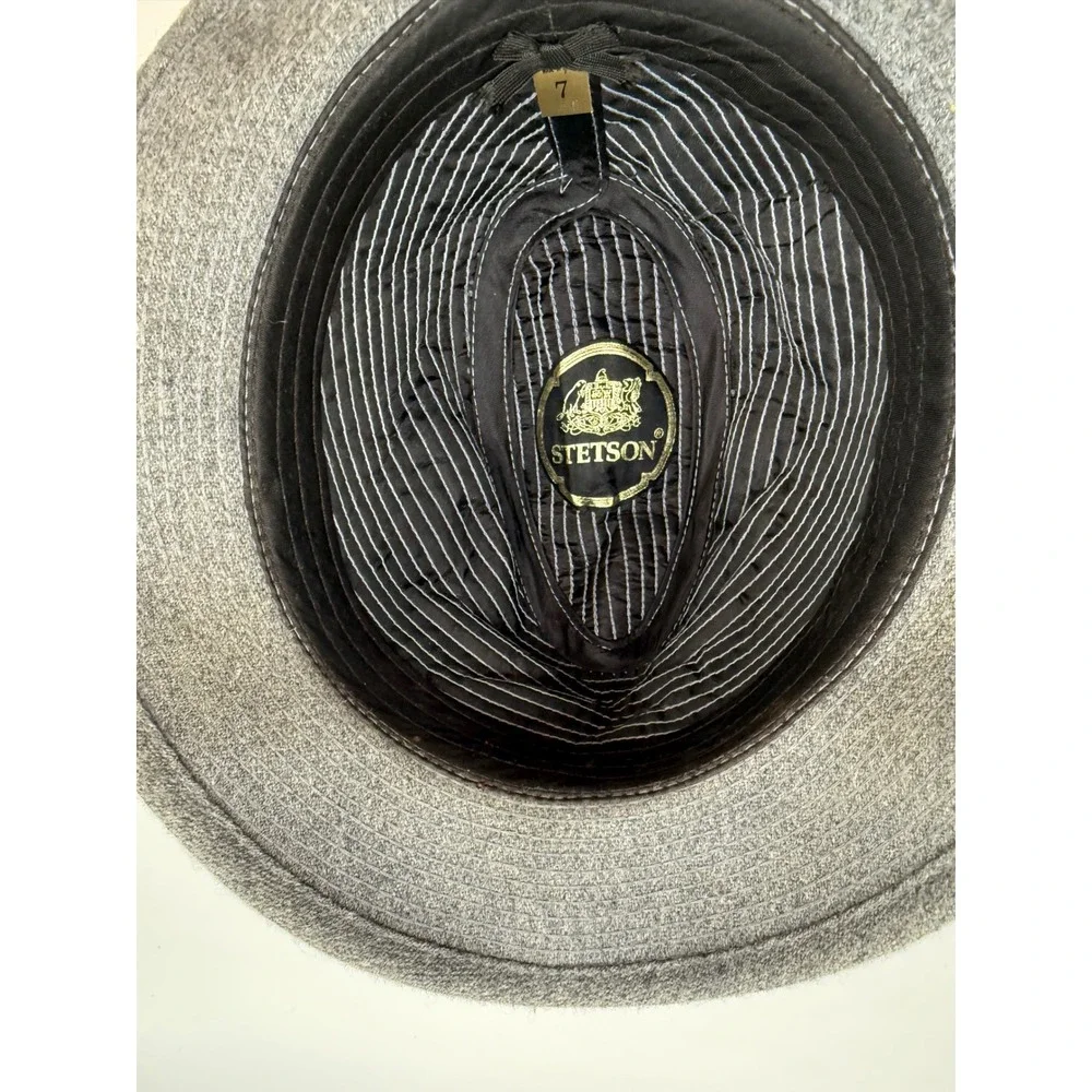 Stetson‎ Vintage Gray Wool Blend Fedora Hat Made in USA Size 7 Mens Classic