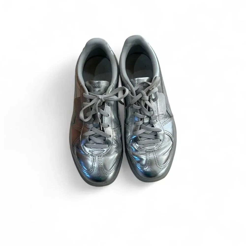 Puma Palermo Chrome Metallic Silver Sneakers