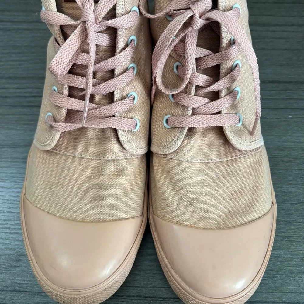 Bangs Canvas Blush Pink High Top Sneakers Womens Size‎ 10 Barely Worn
