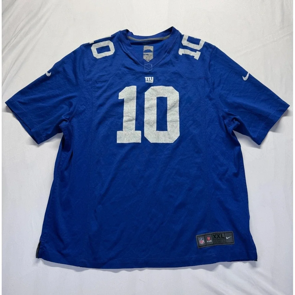 New York Giants Jersey Mens‎ 2XL Blue Eli Manning #10 Nike Football NFL Graphic