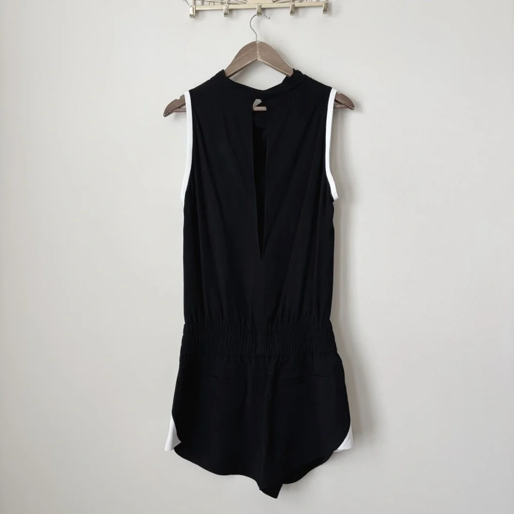 Helmut Lang Black Drawstring Waist Torsion Romper Sz 8
