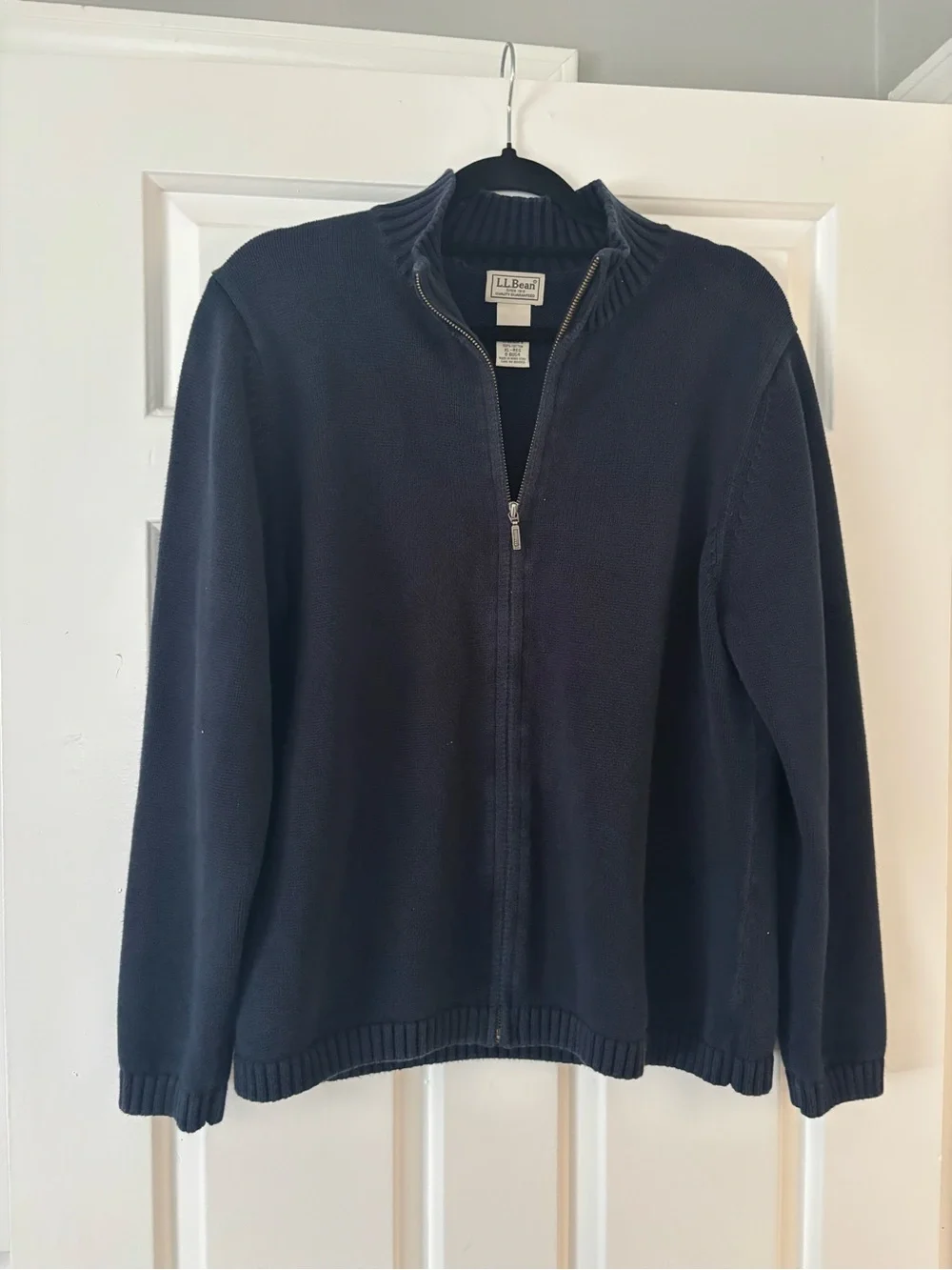LL Bean Full Zip Up - Mock Neck Sweater - Women’s XL - Classic Preppy - Like New