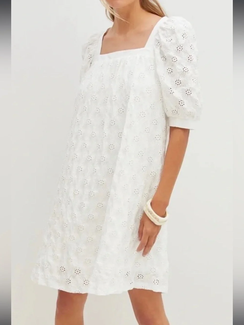 Maeve by Anthropologie Eyelet White Dress