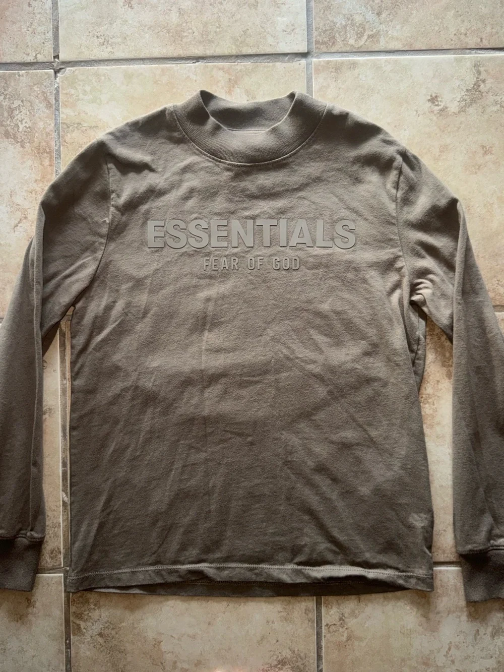 Fear of God Essentials Kids Long-Sleeve Tee 'Harvest' Size 8 Medium