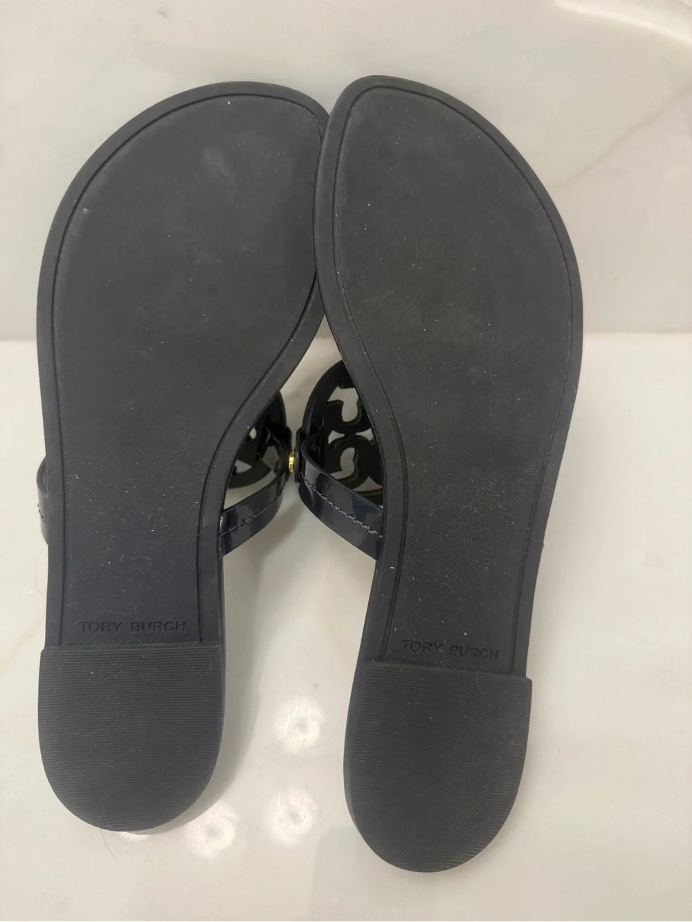 Tory Burch cutout patent vamp