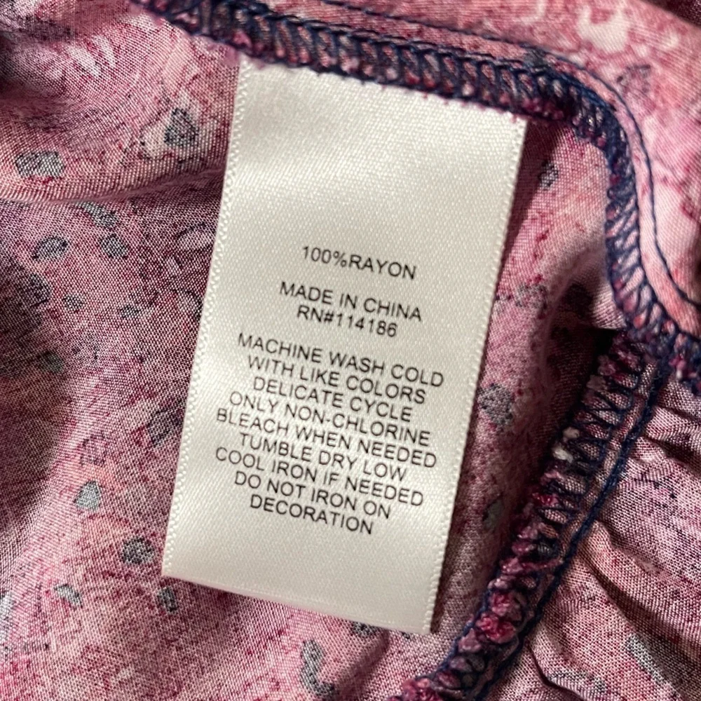 FRYE AND CO Pink Floral Tie Front Sundress, Size XXL