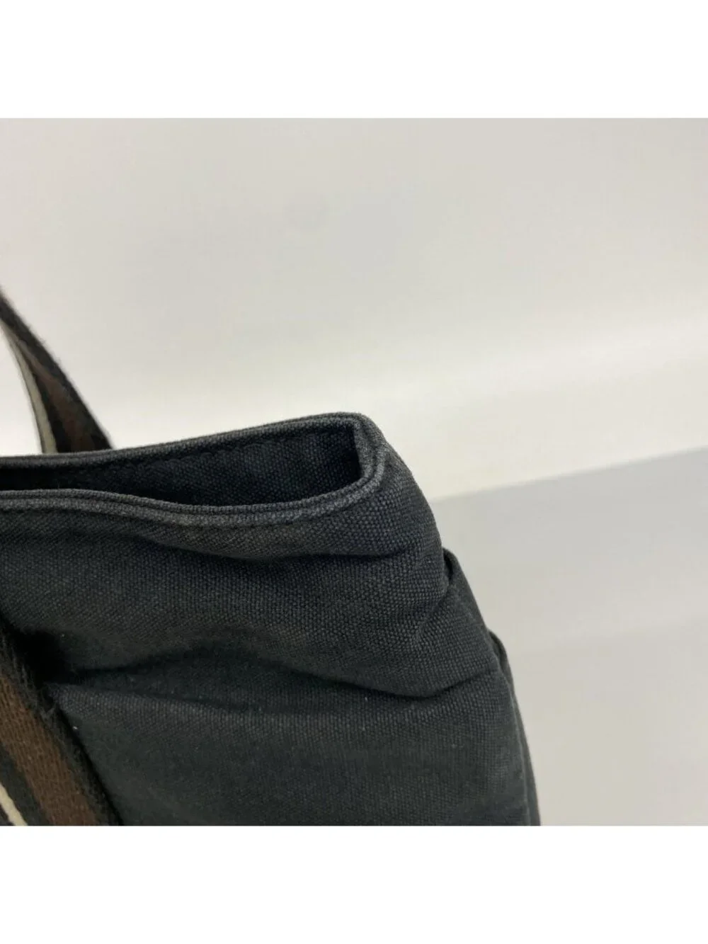 Hermes Tote Trocahoriental MM Canvas Black Brown Silver