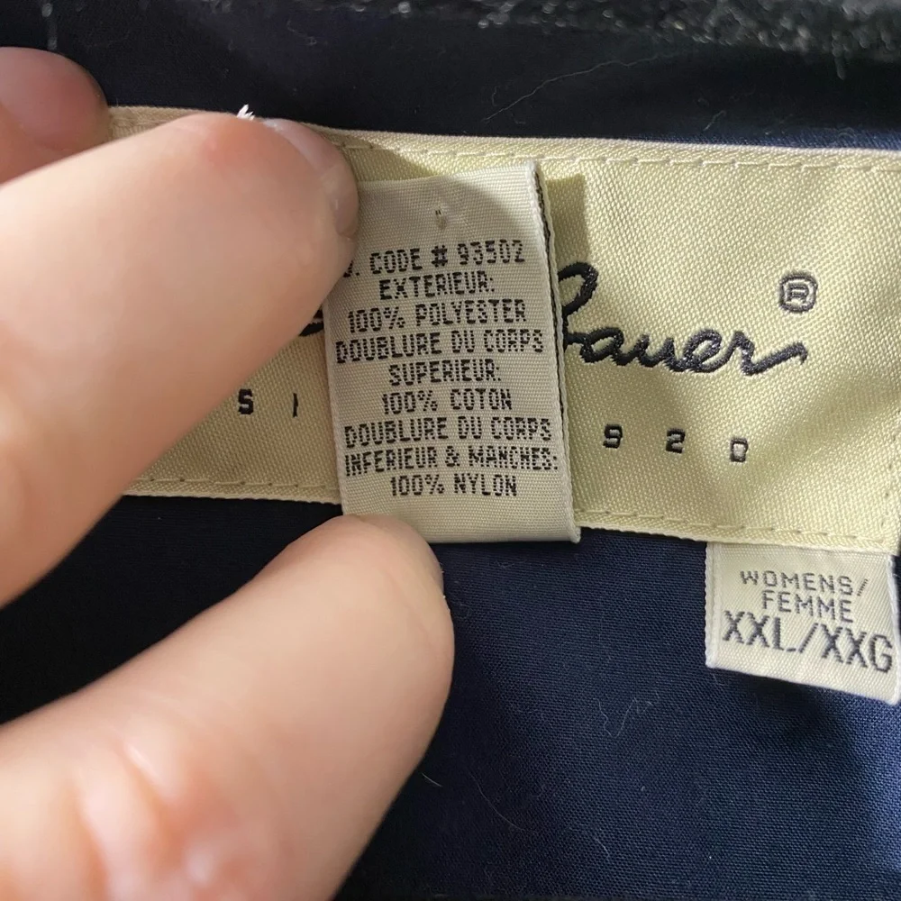 Eddie Bauer jacket zipper and snap closure inside waist drawstring Sz 2X
