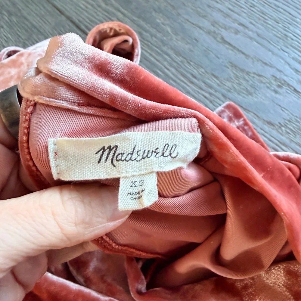 Madewell crushed velvet