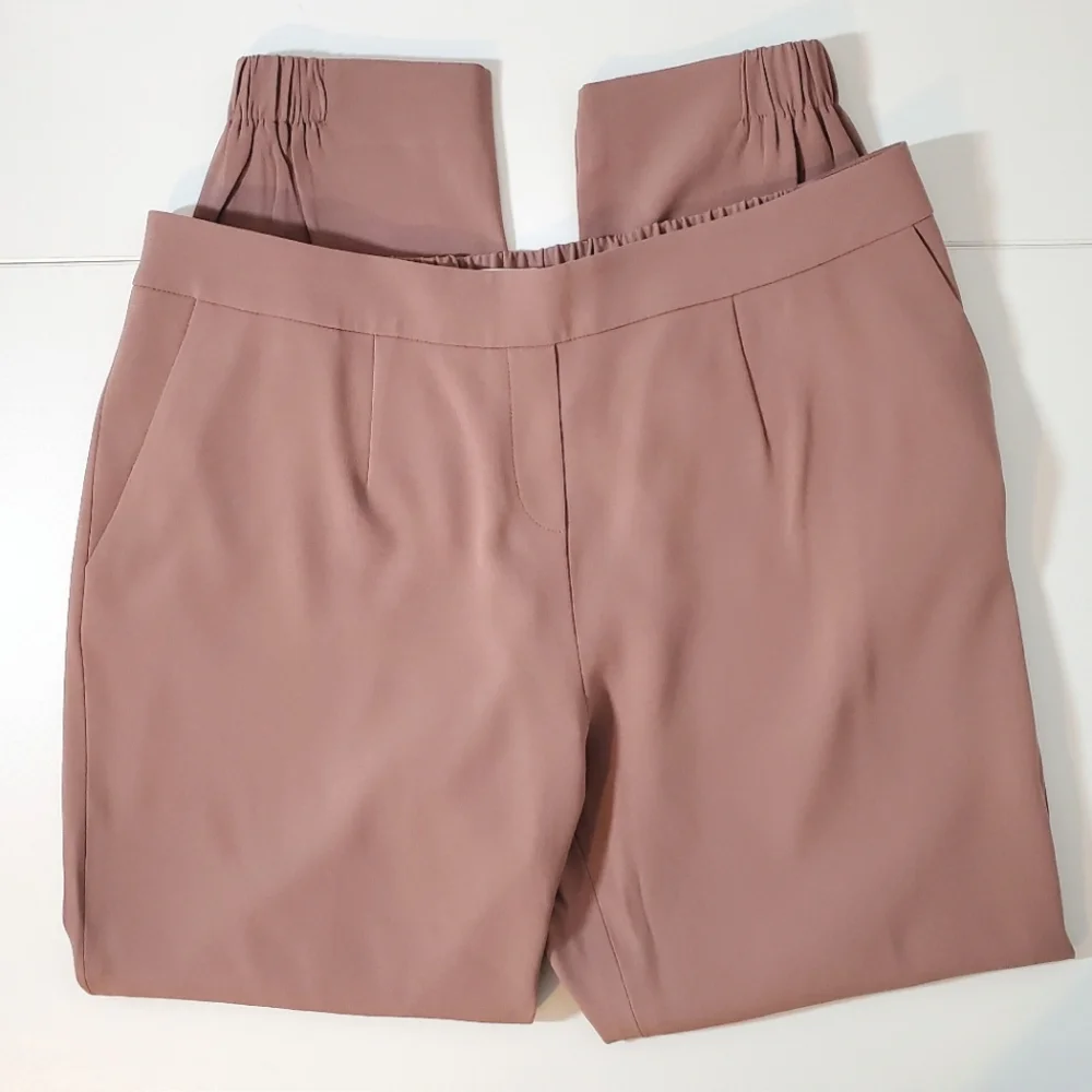 R Label The Reset Modern Crepe Jogger Pants - Soft Clay Mauve - Large