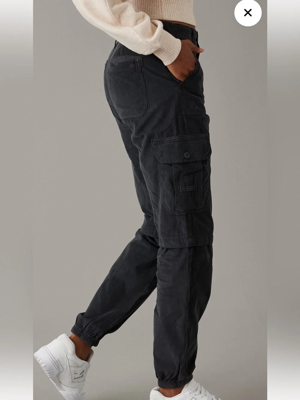 American Eagle Outfitters black cargo