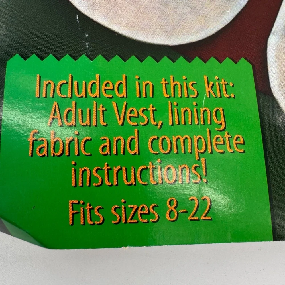 Vintage Daisy Kingdom Quick Kits Adult Vest Kit Christmas Holiday Crafts New‎