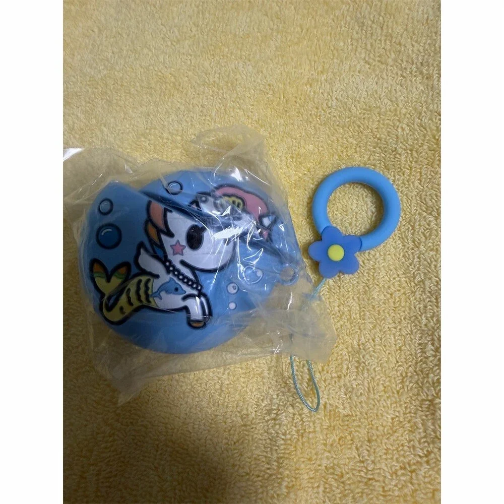 Tokidoki Mermicorno AirPods Case Cover Blue 2-Piece w/ Keychain Ring
