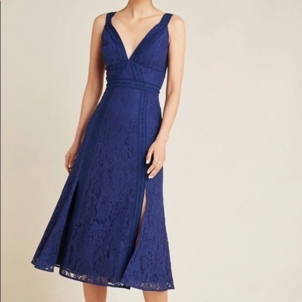 Revolve Keepsake The Label Navy Blue Holder Lace Midi Dress XS