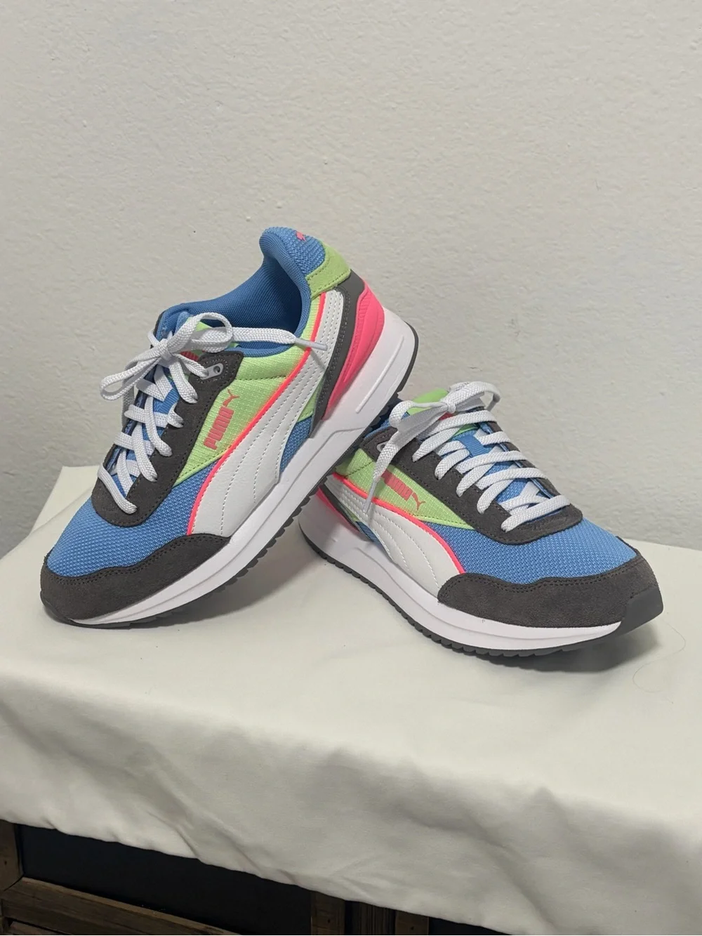Puma NEW Women’s City Rider Marble Colorway Mesh Suede Multicolor Sneaker - 8.5