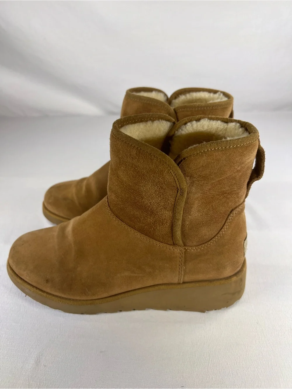 UGG Chestnut Suede Shearling Lined Ankle Boots