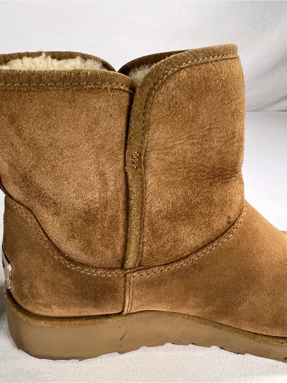UGG Chestnut Suede Shearling Lined Ankle Boots