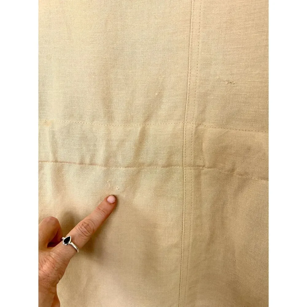 Vintage 90's Linen/Rayon Cargo Jacket Size Small | Bandolino | Minimalist Style