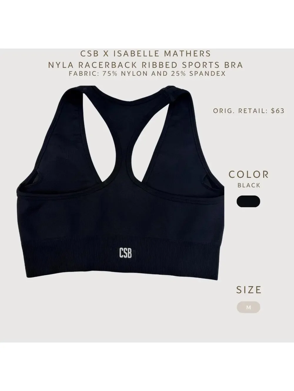 Csb black racerback