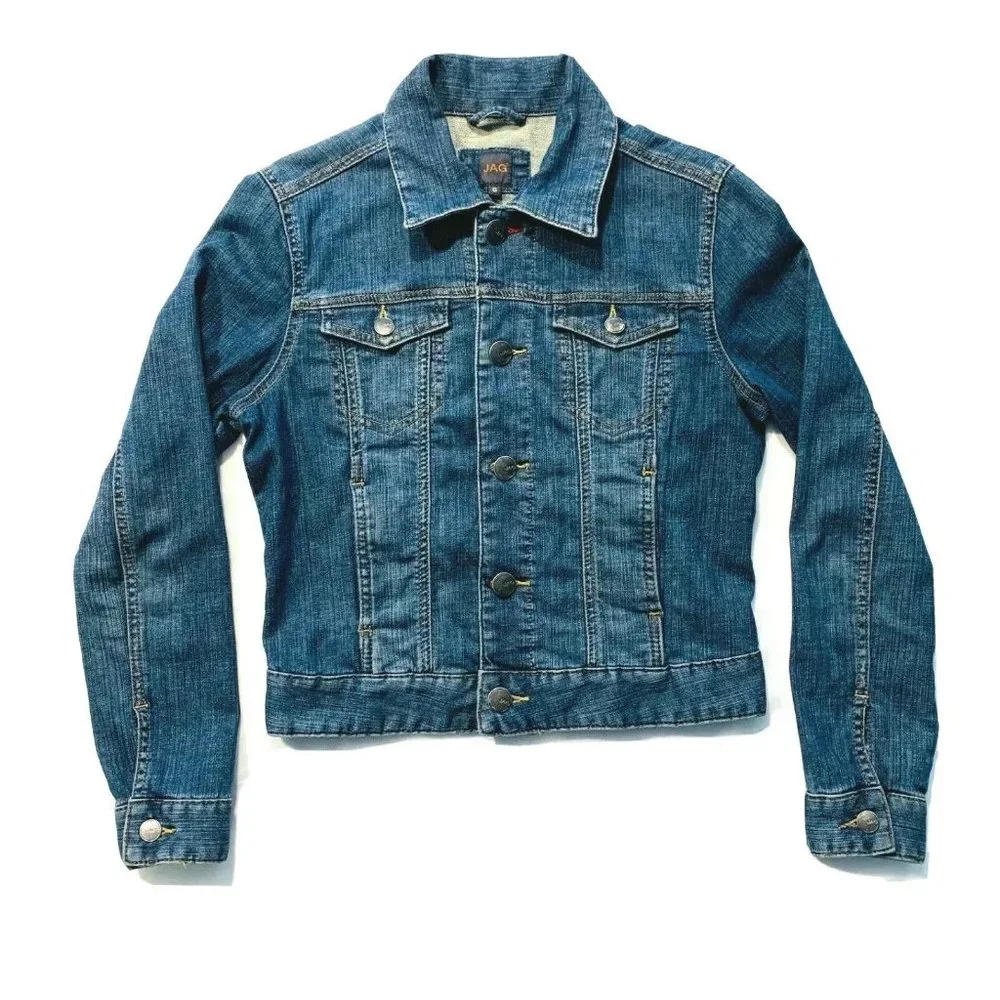 Jag Jeans Short Denim Jacket Stretch Long Sleeve S‎