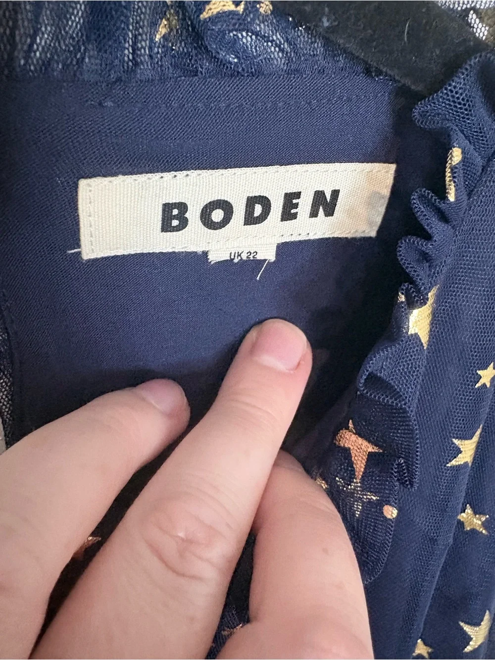 Boden navy gold