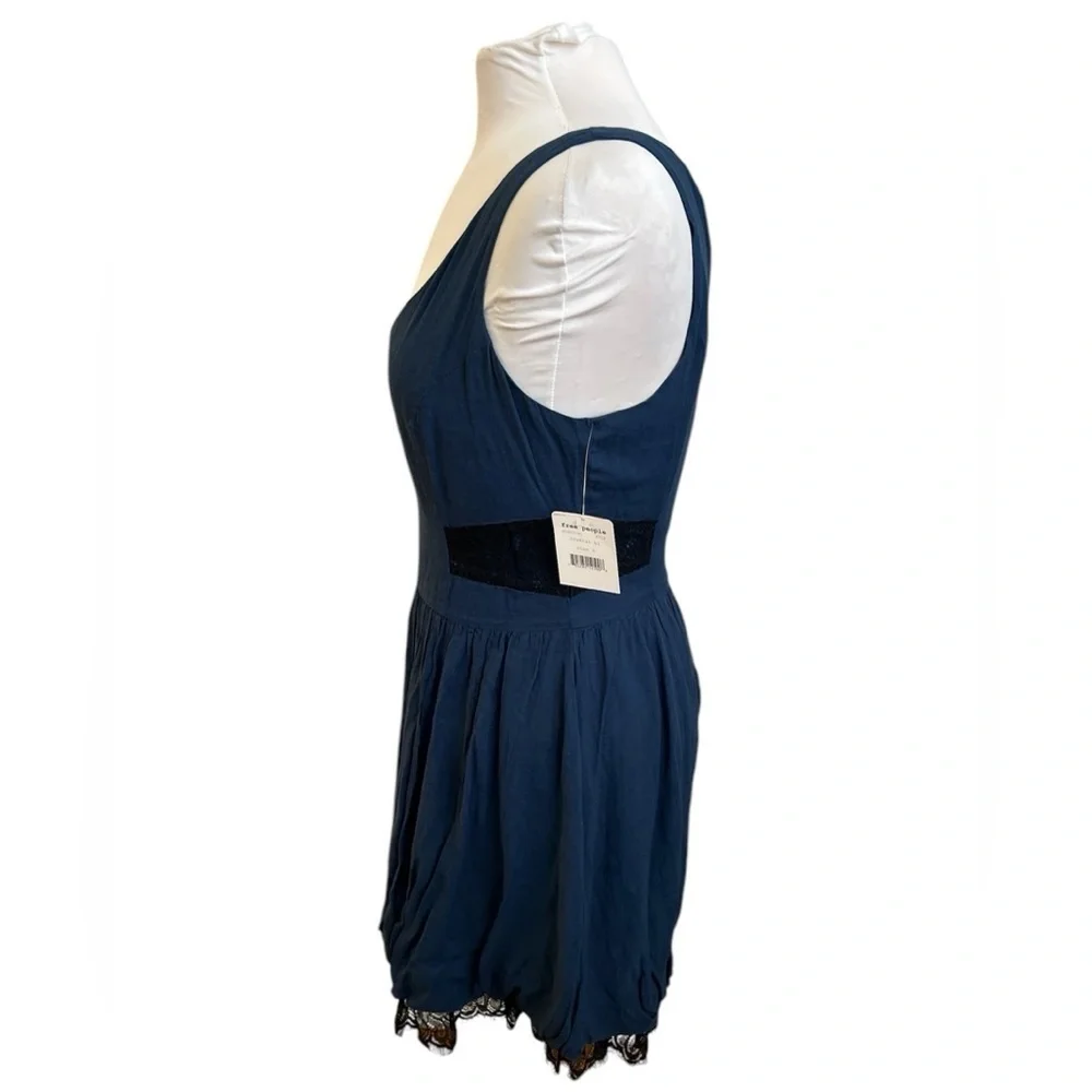 Free People Lace Bubble Hem Mini Dress - Size 6