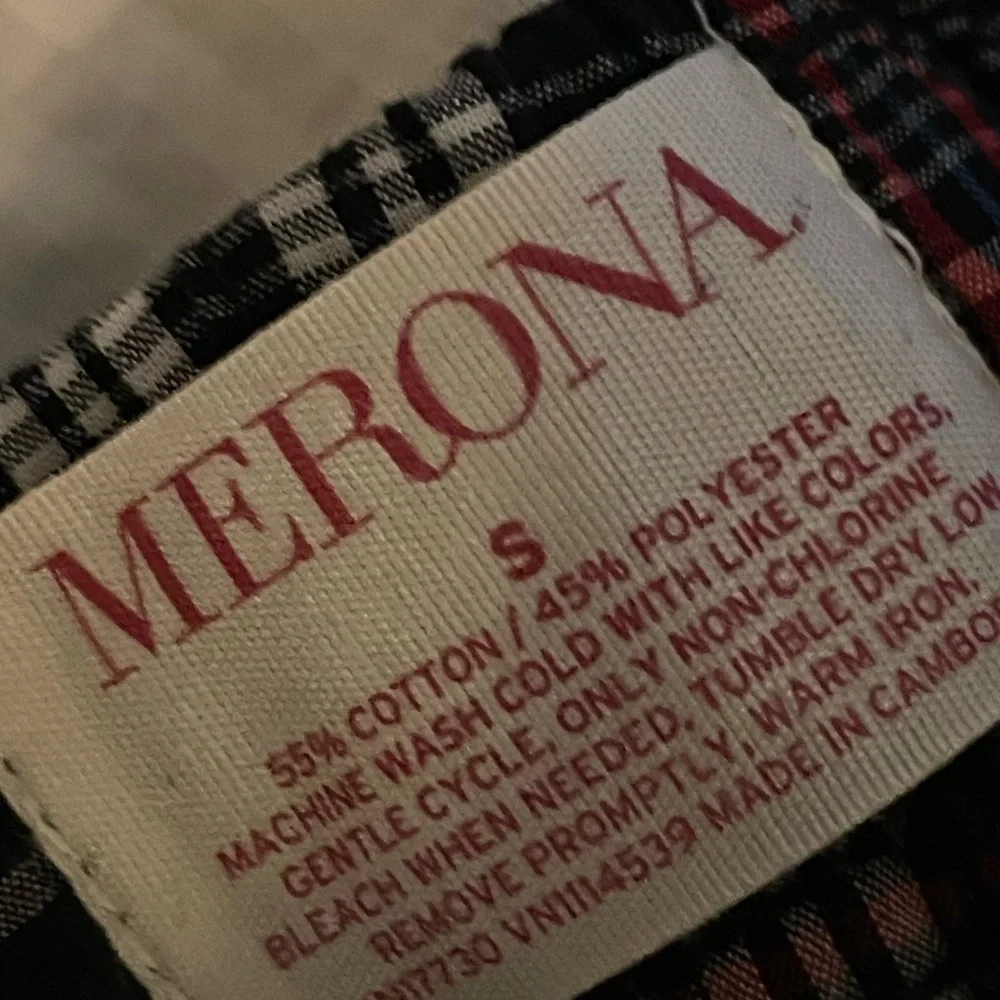 Merona Unisex-Cotton Pajama Bottoms Plaid High Rise Lightweight Black/White/Red
