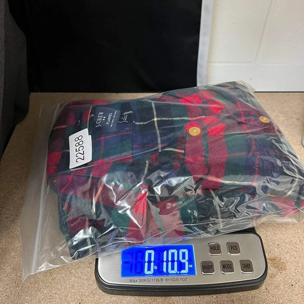 J. Crew Button Up Shirt Men Medium Red Green Flannel Plaid Long Sleeve Cotton M