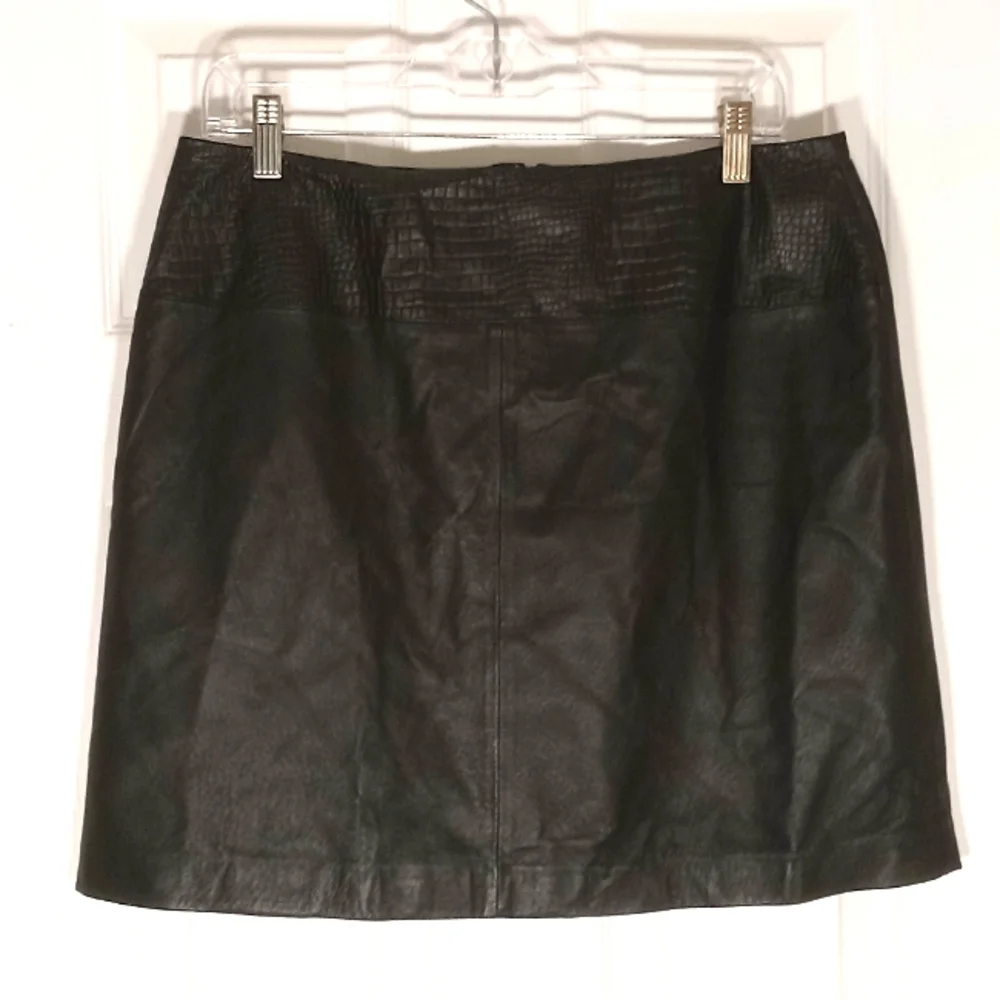 leather skirt Textured Apostrophè black 12
