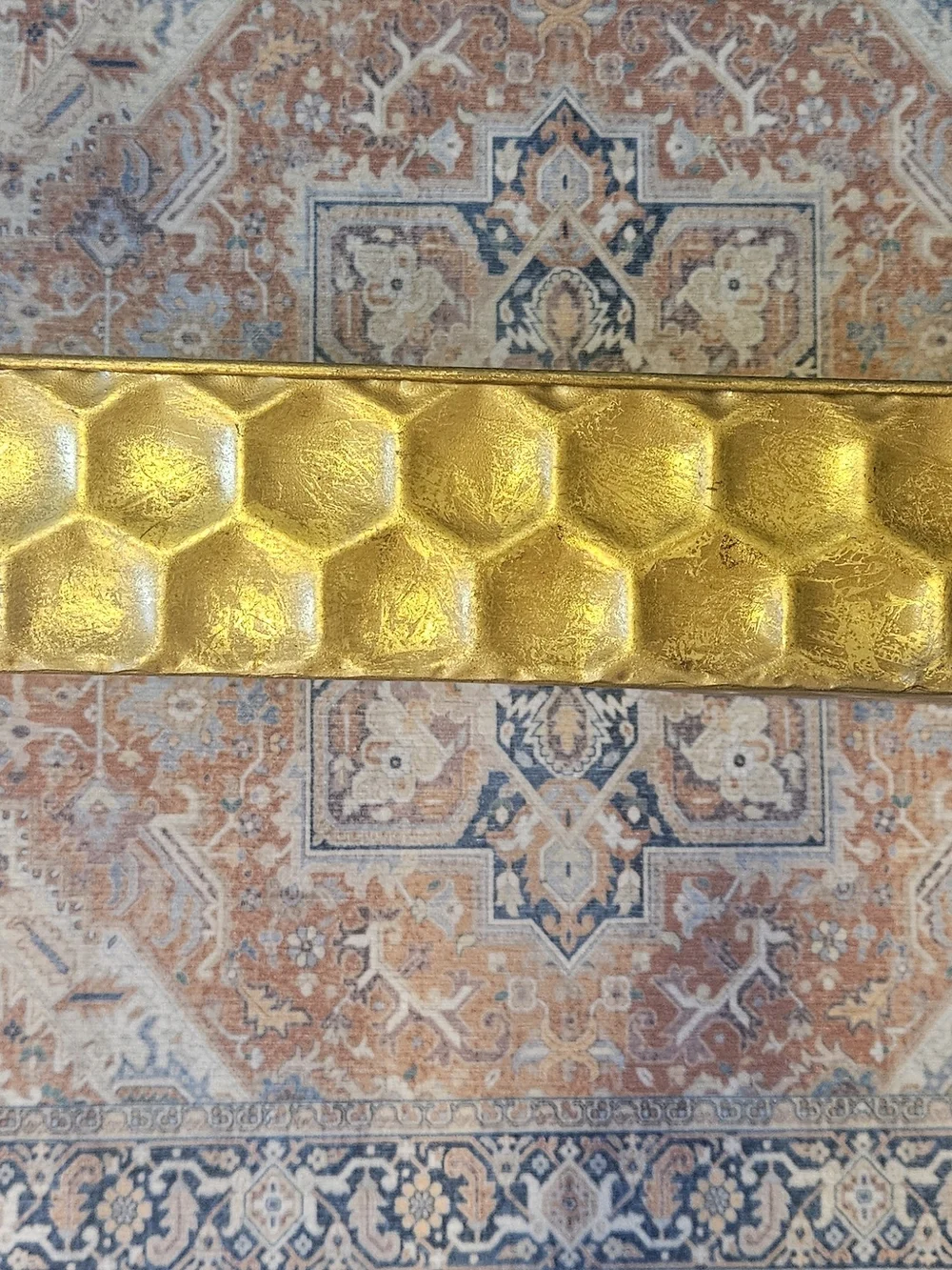 Gold Honeycomb Decorative Tray