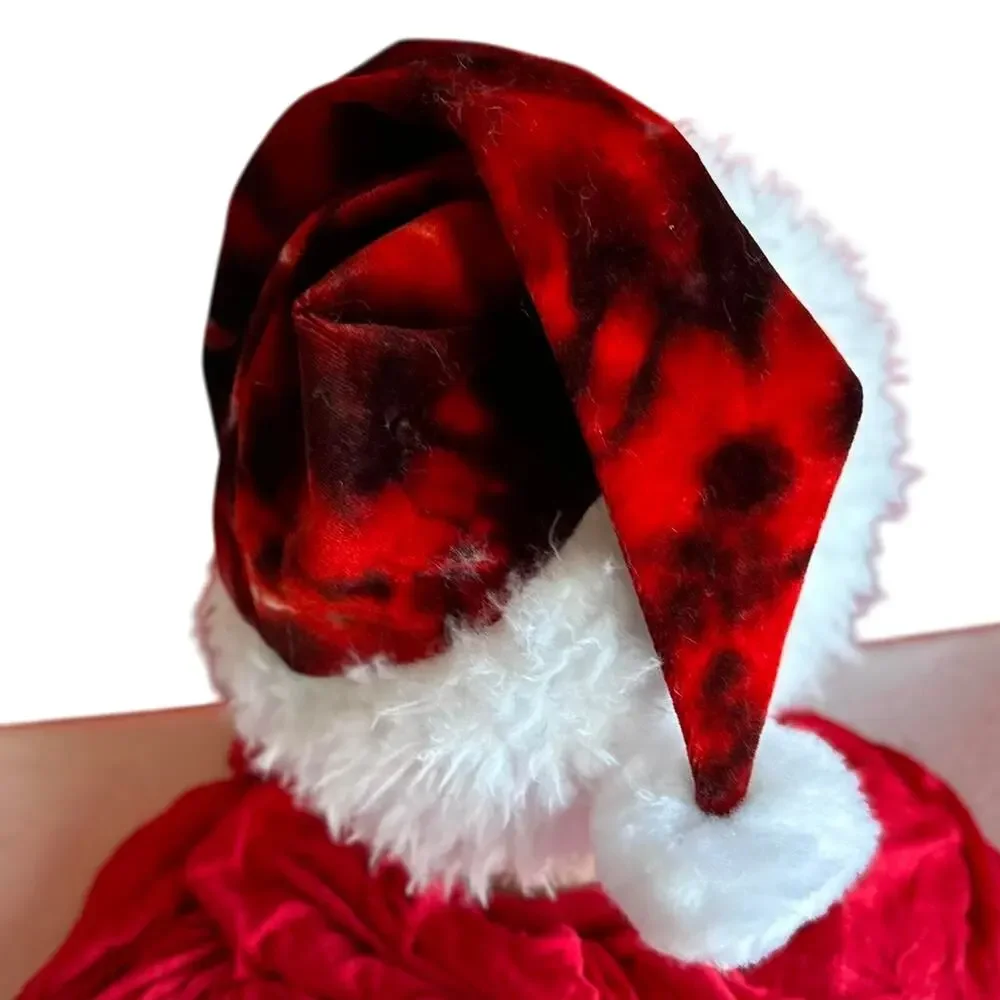 Santa Hat Handmade Holiday Wear Christmas Hat Old Saint Nick Hippie Festive