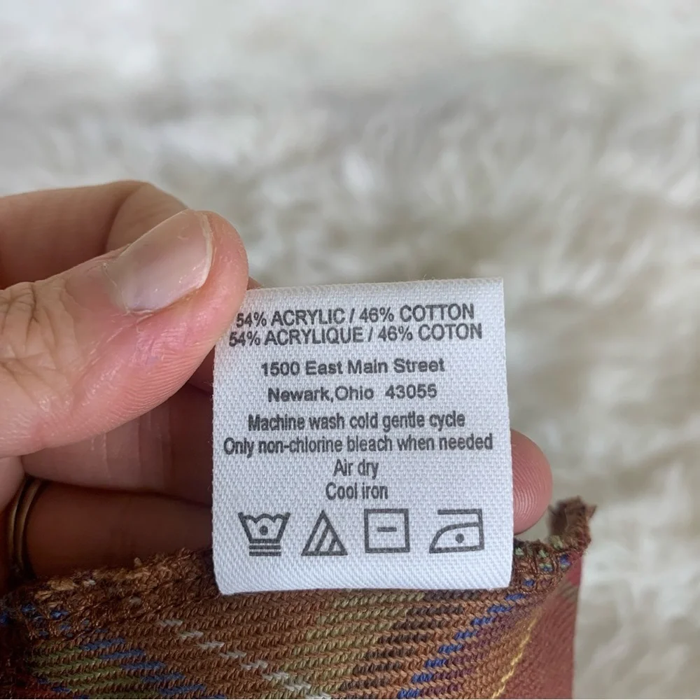 Longaberger plaid printed