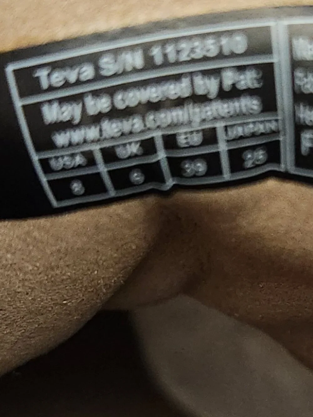 Teva platform sole