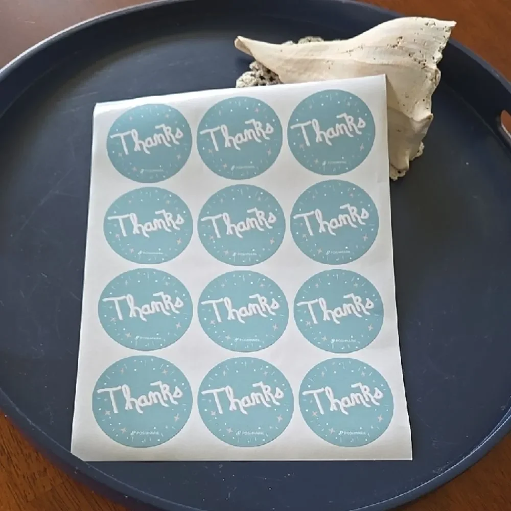 POSHMARK posh stickers Thank You Blue poshfest poshfixings poshshow Swag 1 Sheet