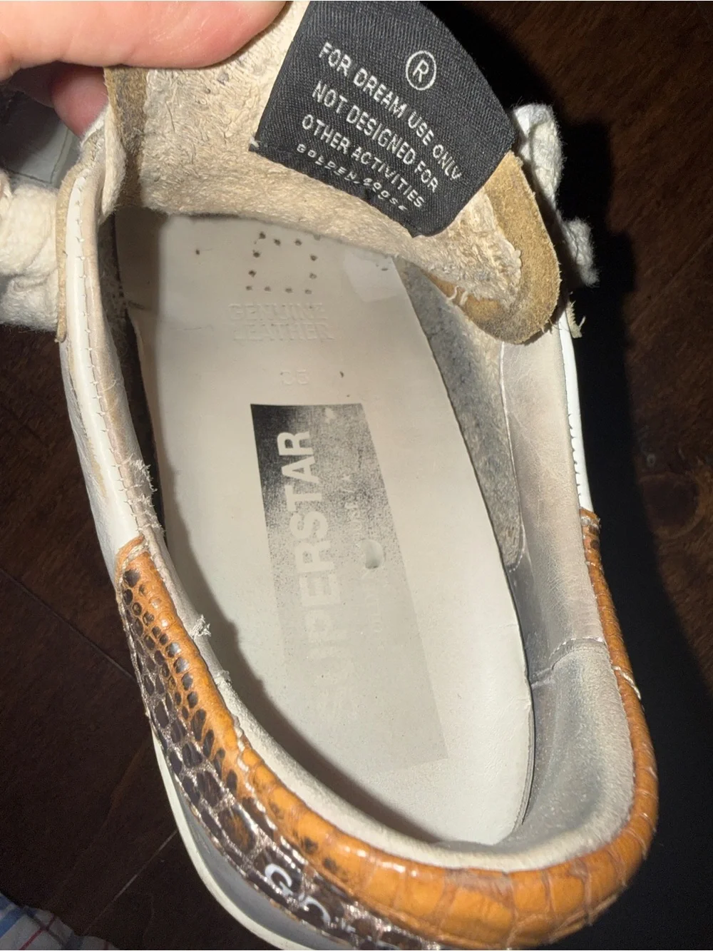 Golden Goose white leather