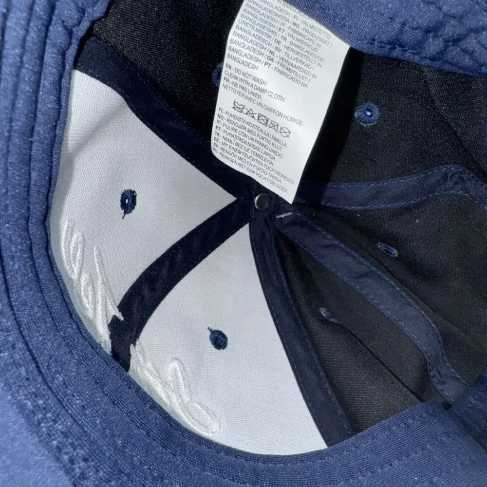 NEW PGA Tour It's Tee Time Script SnapBack Golf Hat Cap Blue Moisture‎ Wicking