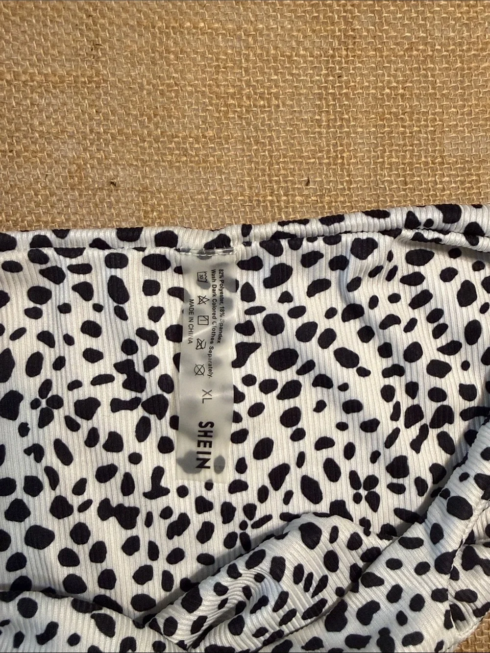 SHEIN dalmatian material fabric